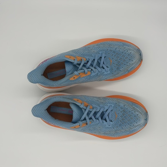 HOKA CLIFTON 9 BLUE/ORANGE WOMEN’S REGULAR ATHLETIC SHOES‎ - Picture 6 of 8